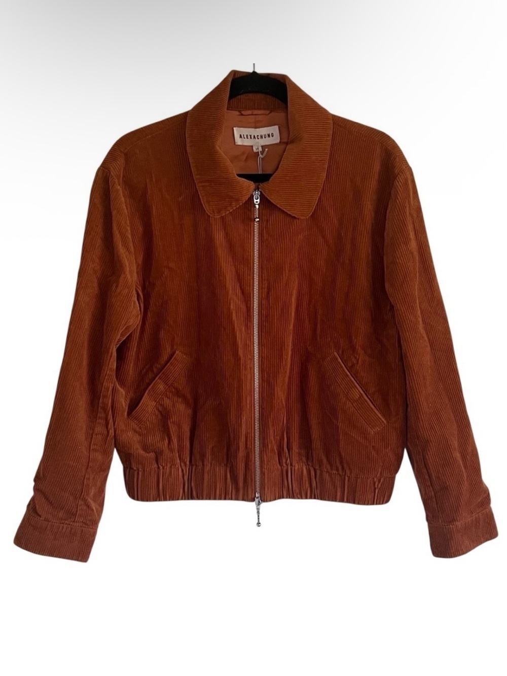 AlexaChung Burnt Orange Milne Corduroy Bomber Jacket Alexa Chung NWT Size US 10